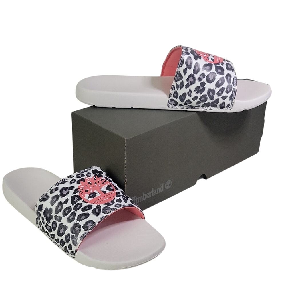 Timberland Leopard Print Slides Sandals Playa Unisex Womens 11 Mens 9 NIB